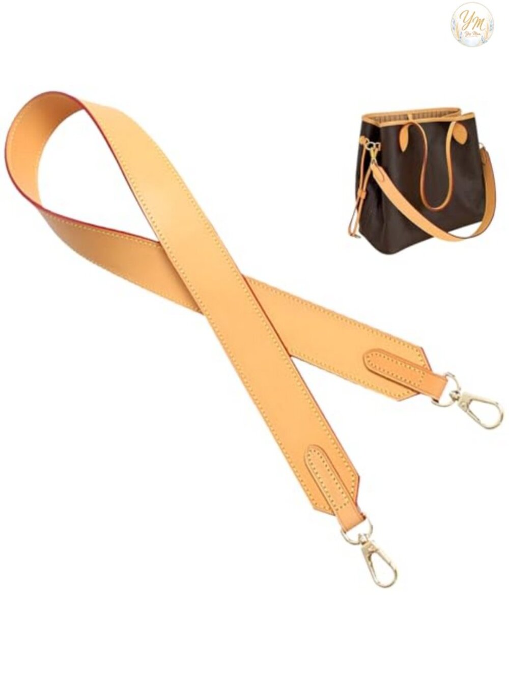Vachetta Leather Wide Replacement Bag Strap for Tote Handbags 1.5in